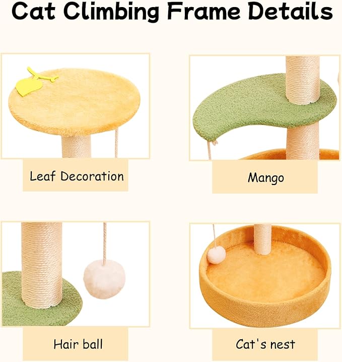 Cat Scratching Post & House in One - Orange