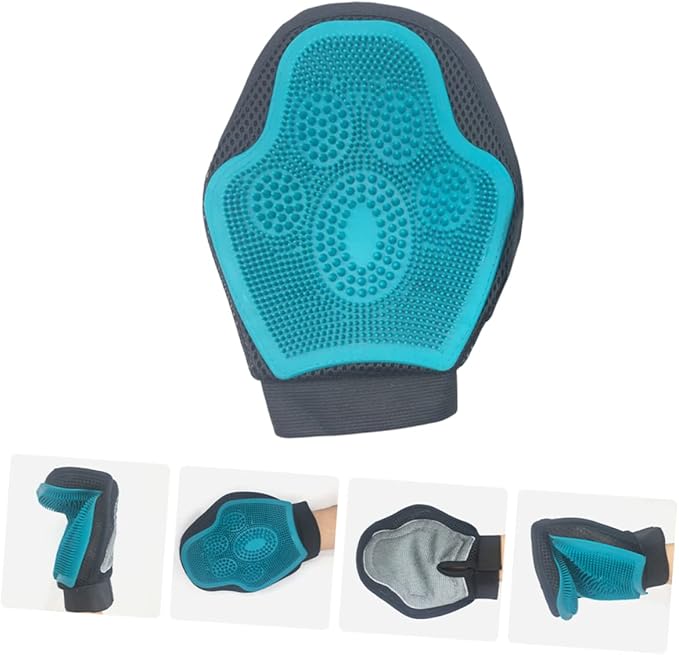 Pet Grooming Gloves Double Sided Brush for Cats and Dogs Comfortable Massage Glove for Removal and Grooming for Bathing and Everyday Use