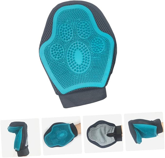 TOYANDONA Double-Sided Silicone PET Grooming Brush Cat Dog Bathing Glove for Easy Shedding Cleaning and Massage Hypoallergenic Grooming Tool for Cats and Dogs