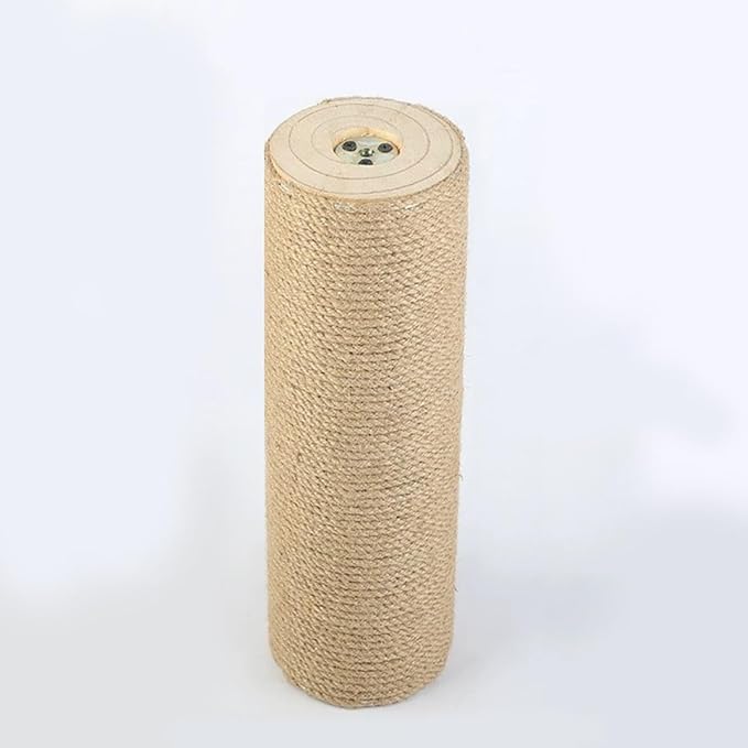 FRCOLOR Cat Scratching Post Jute Rope 9cm Diameter 40cm Length Indoor Wear-Resistant Scratching Pole Replacement for Kitten and Adult Cats
