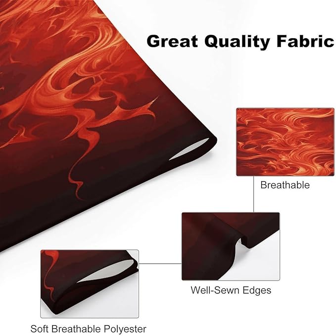 Dog Bandana Spring Pet Scarf Adjustable Triangle Red Flame Printing Dog Bib Washable Polyester Puppy Bandana for Small Medium Large Dogs Cat Birthday Party Supplies