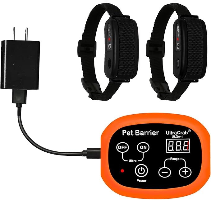 Indoor Pet Barrier for Dogs, Wireless Indoor Electric Fence, Pet Gate, Keeps Areas Off Limits, Dog Fence Waterproof/Rechargeable Training Collar (2 Dogs System)