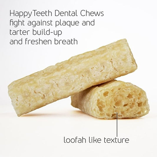Himalayan Pet Supply Happy Teeth Dental Dog Treat in Bacon, Cheese & Peanut Butter Flavors (3 Bags Total, 2 Pieces per 4 Oz Bag) Plus Shaynanigans Silicone Lid