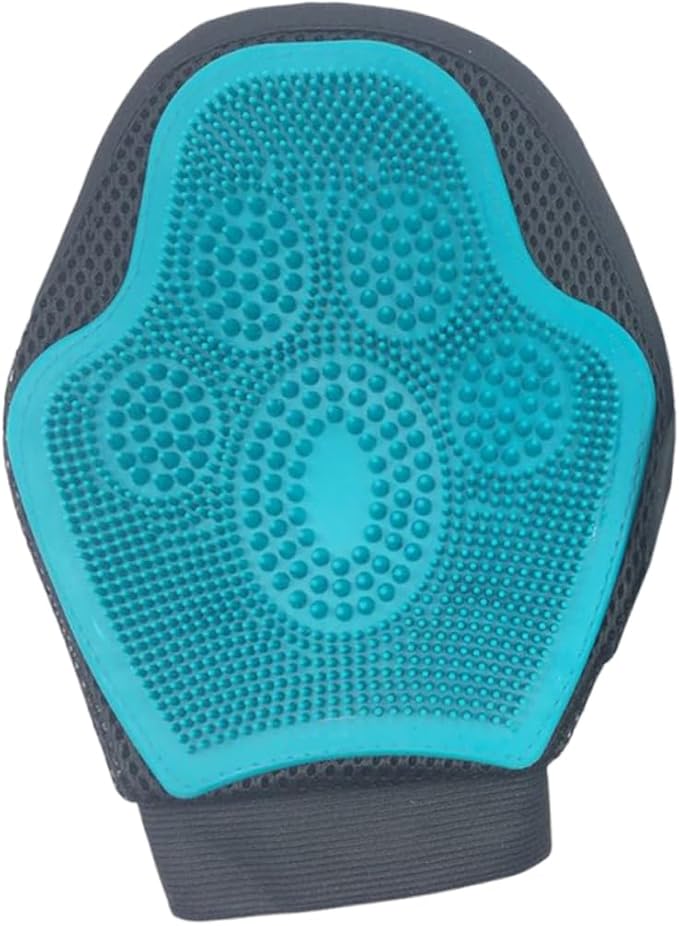 VOSAREA Double-Sided Silicone PET Massage Glove Brush for Cats and Dogs Effective Hair Remover for Bathing and Grooming for Shedding and PET Care