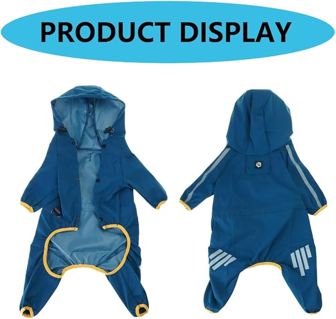 Windproof Dog Raincoats Pet Hood Raincoats Reflective Pet Jackets Dogs Supplies