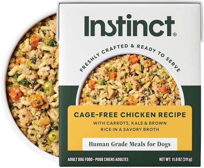 Instinct Freshly Crafted Meals, Dog Wet Food or Topper - Cage-Free Chicken, 11 oz. Carton