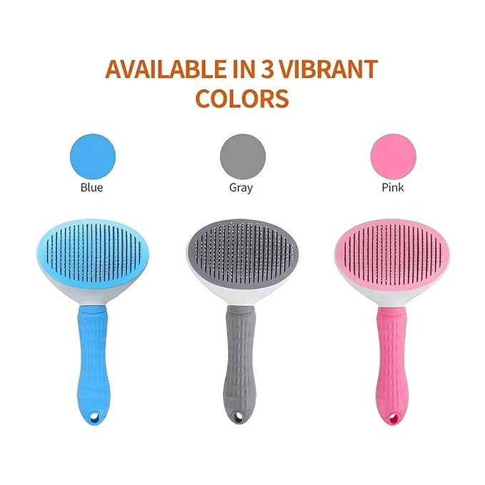 One Click Press Pet Hair Removal Cleaning Brush Pet Comb Cat And Dog Hair Specialized Pet Supplies Remove Floating(Blue)