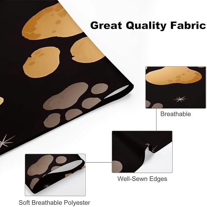 Dog Bandana Spring Pet Scarf Adjustable Triangle Dog Paw Print Printing Dog Bib Washable Polyester Puppy Bandana for Small Medium Large Dogs Cat Birthday Party Supplies