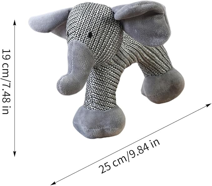 Stuffed Dog Toys - Plush Squeaker, 1 Piece Textile Creature for Canine Engagement, Soft Fabric Doll with Internal Sounder, Pet Supply, Interactive Plaything for Pups, Felines and Animals