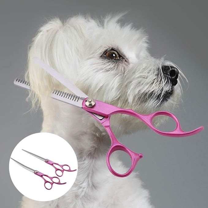 Zerodis 4PCS Handle Scissors, Multipurpose office Grooming Hairdressing Professional Pet Shears Set Comfort Grip Handles Household Scissor Sturdy Craft Supplies for Home