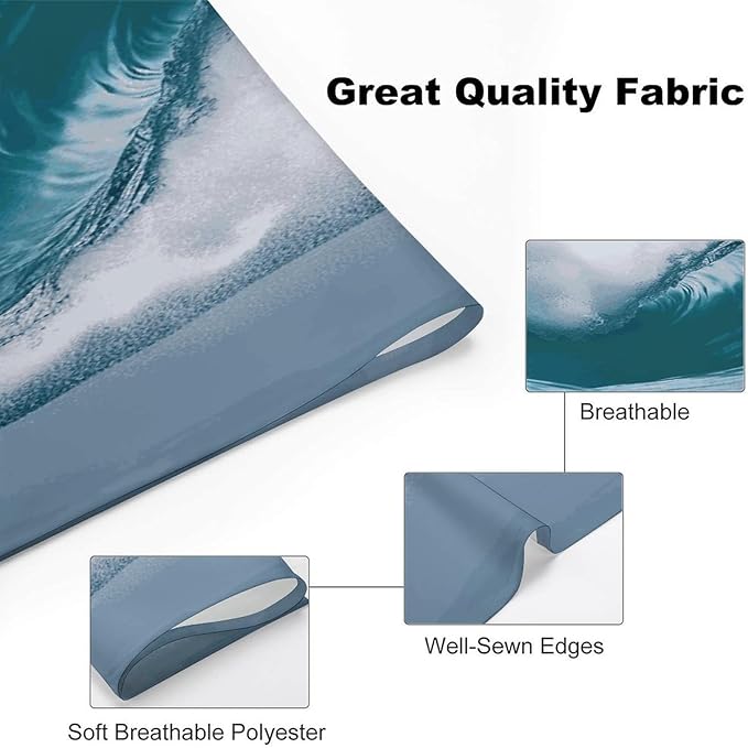 Dog Bandana Spring Pet Scarf Adjustable Triangle Ocean Wave Printing Dog Bib Washable Polyester Puppy Bandana for Small Medium Large Dogs Cat Birthday Party Supplies