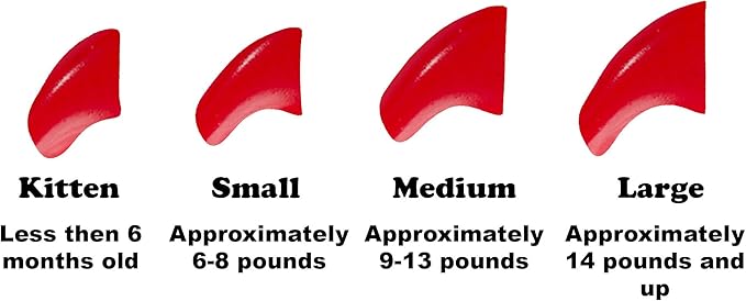 Soft Nail Caps 60 Packs for Cats - Red Kitten