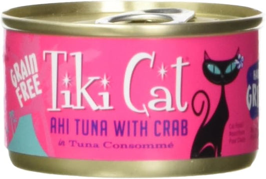 Tiki Cat & Tiki Dog 12/2.8 Oz Grill Ahi Tuna Crab-Hana Cat Food, One Size