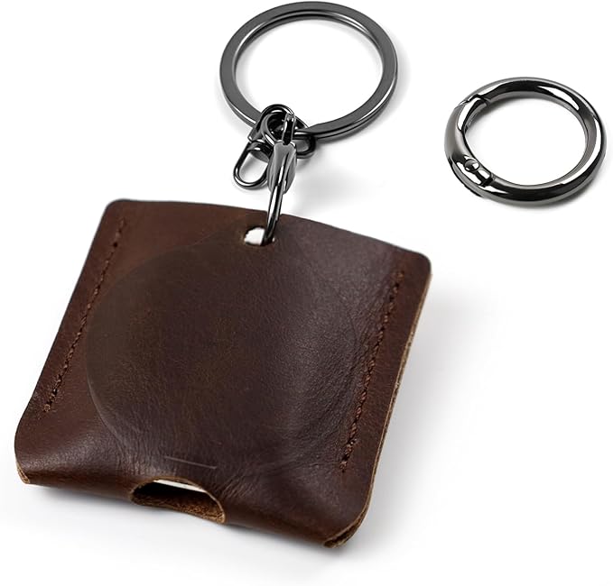 Yeahxing Case for Pebblebee Clip Universal, Leather Protective Cover Scratch-Resistant Shell for Pebblebee Tracker Tag
