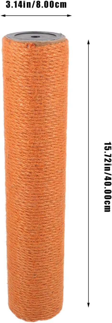 POPETPOP Cat Scratch Post Replacement Rope for Indoor Cats Scratching Post Sturdy Base for Furniture and Playtime Height