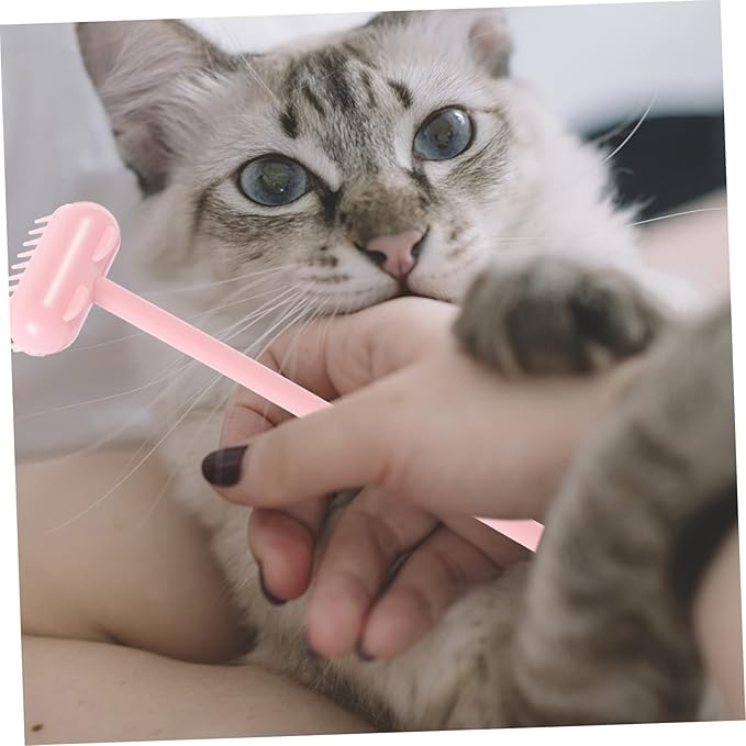 Happyyami Cat Brush for Shedding Hair Remover Pet Grooming Tool Scratch Brush Massage Cleaning Cat Hair Grooming