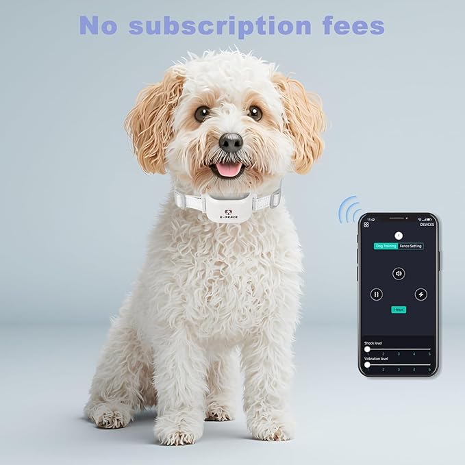E-FENCE GPS Wireless Dog Collar Fence System, Electric Dog Collar Fence,Pet Containment System Rechargeable, Outdoor Use Only(2 Pack)