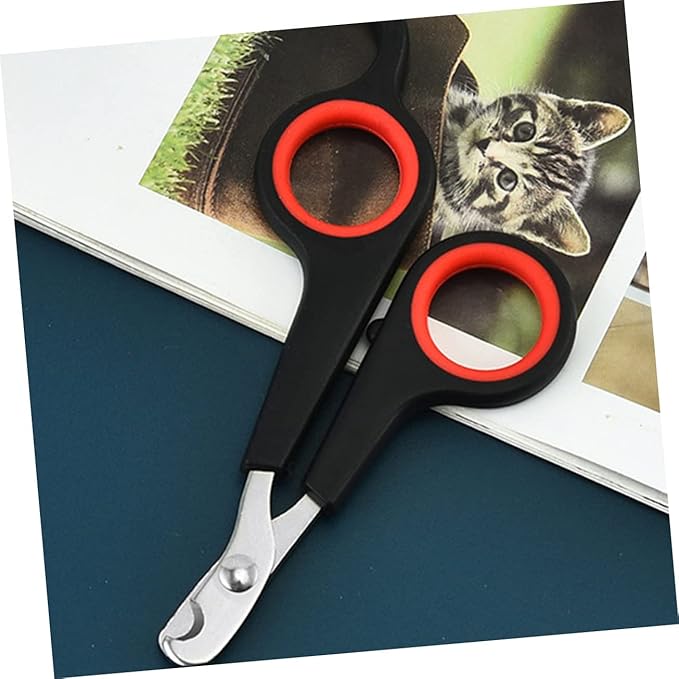 YARNOW 3pcs Ergonomic Stainless Steel Pet Nail Clippers Portable Dog Cat Nail Trimmers for Safe Grooming Non- Handle for Easy Use for Breeds