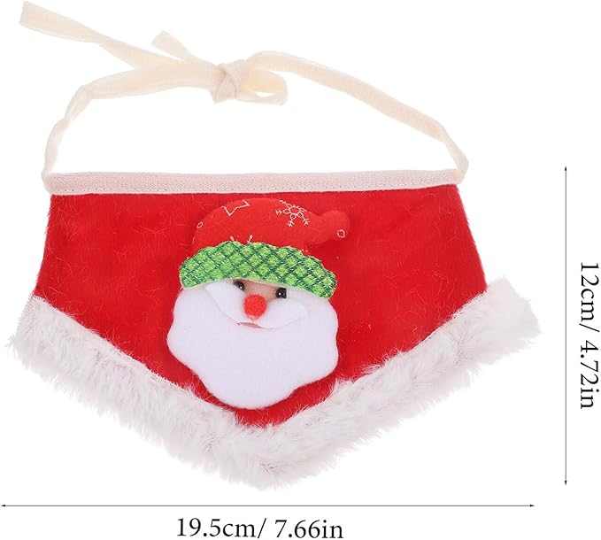 Christmas Dog Bandana Red Knit Scarf Warm Holiday Pet Neck Decor for Small Dogs and Cats, Soft Winter Accessories for Puppy and Pet Supplies