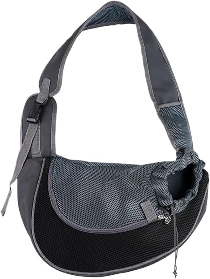 Compatible for Pet Backpack Travel Tote Shoulder Bags Mesh Sling Carry Pack Supplies Crossbody Bag(Purple)