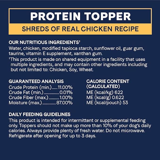 Canidae, Pure Shreds of Real Chicken in Gravy Recipe Protein Topper, 3 Ounce