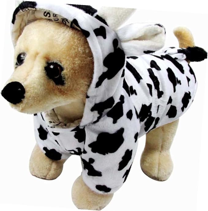 FOMIYES Dog Costume Cow Pattern Pet Garment Cute 3D Cow Print Dog Apparel Medium Size for Cosplay and Decorative Use in Pet Supplies