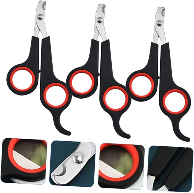 BESPORTBLE 6pcs Ergonomic Pet Nail Clippers Portable Dog and Cat Nail Trimmers Lightweight Design for Easy Use for Safe and Comfortable Grooming