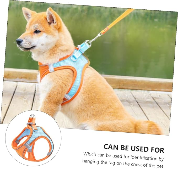 BESPORTBLE Pet Vest Harness Leash Set L Breathable Reflective No-Pull Dog Cat Harness for Outdoor Walking Puppy Pet Supply