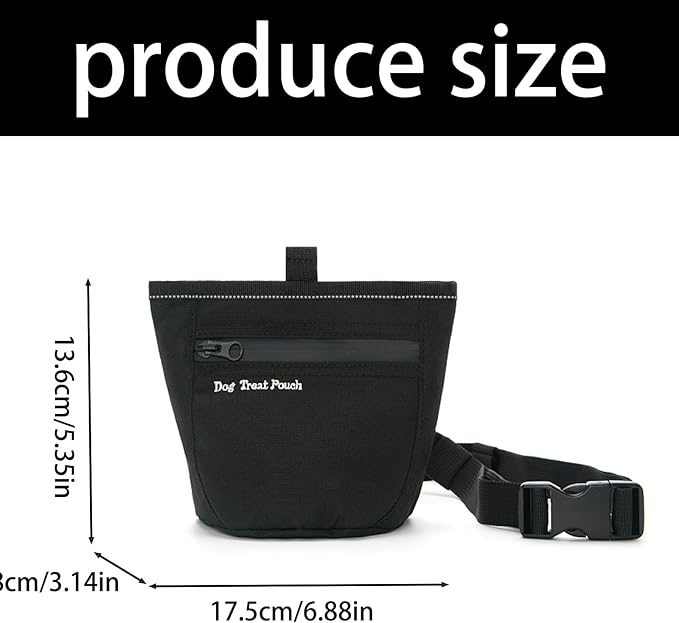 Portable Pet Training Waist Bag Treats Bag for Outdoor Walking Running Use with Zippered Pocket and Adjustable Belt Dog Gear Pet Supply Dog Gear