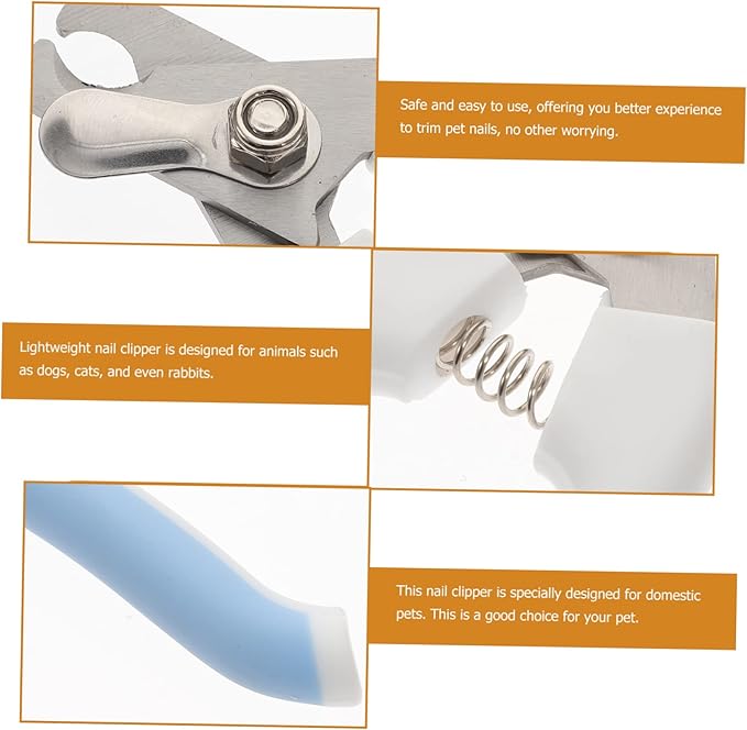 1set Portable Pet Nail Clipper Nail File Ergonomic Design for Easy Use Lightweight and Non- Handle for Comfortable Grooming