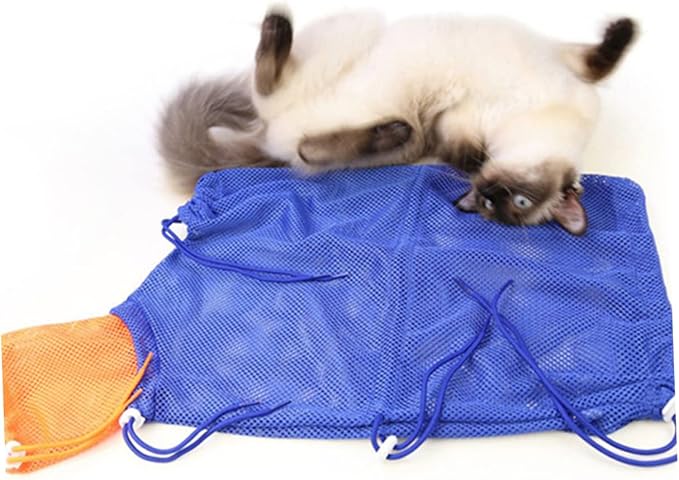 BESPORTBLE Djustable Cat Bathing Bag Scratch-Resistant Mesh Kitten Grooming Bag Pet Bathing