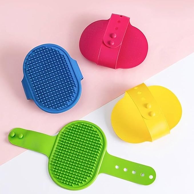 Silicone Grooming Strap Pad for Cats, Silicone Grooming Strap Pad 2-in-1self Groomer for Kitten,Bathing Brush,Scratching Board Pet Supplies for Cats Tree Furniture Sofa Chair Legs (4pcs Black)