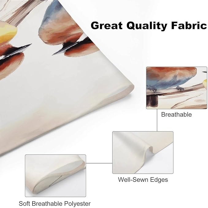 Dog Bandana Spring Pet Scarf Adjustable Triangle Birds Resting on Tree Branch Printing Dog Bib Washable Polyester Puppy Bandana for Small Medium Large Dogs Cat Birthday Party Supplies