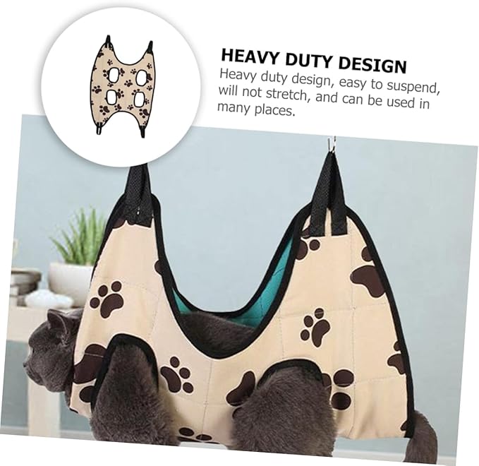 Cat Grooming Hammock for Nail Trimming Pet Sling for Cats and Dogs Breathable Oxford Reusable Grooming Assistant Strong Support for Easy Bathing and Beauty Random Style
