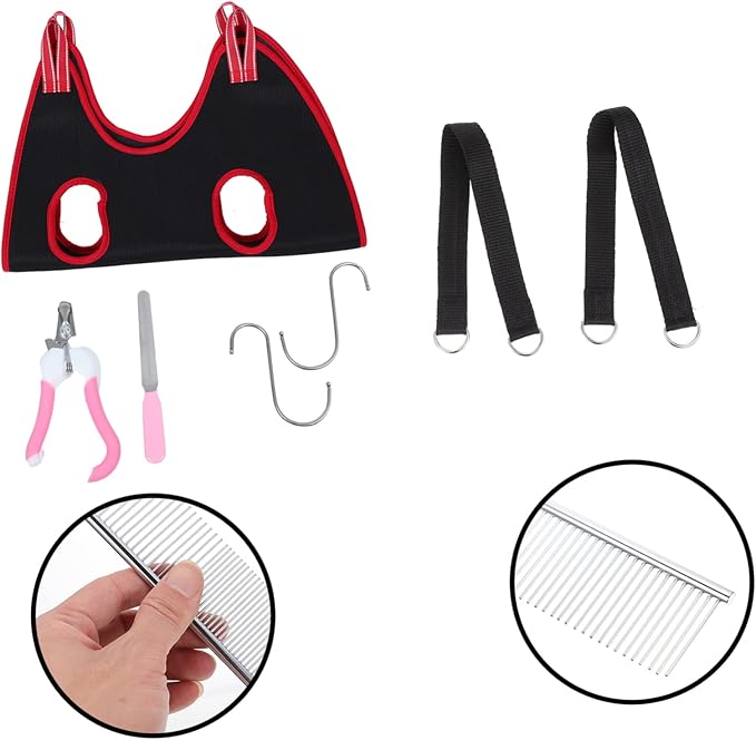 VANZACK 1set Nail Trimming Hammock Convenient Grooming for Quick Nail Care Lightweight and Design Suitable for Small to Medium Pets Random Accessories