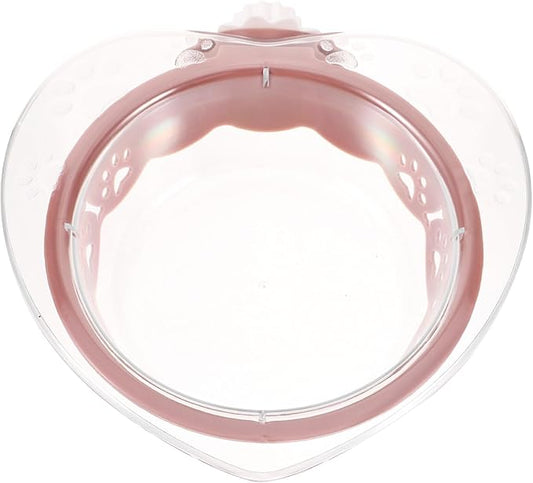 PRETYZOOM Hanging Pet Feeder Bowl with Heart Design, Detachable Dog and Cat Food Dish, Large Pink Puppy Supply for Crates and Kennels
