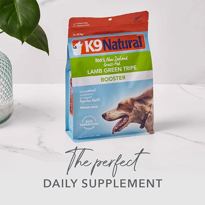 K9 Natural Freeze Dried Dog Food Topper, Beef Green Tripe, 2.6oz and Lamb Green Tripe, 2oz