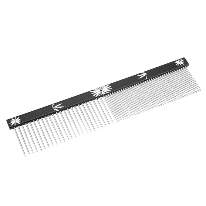 ZJchao Pet Hair Trimmer Comb for Dogs Cats - Anti-Static Grooming Tool for Eyes Ears Legs (Black)