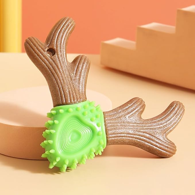 Puppy Chewing Toy for Small Medium Dog Training Aggressive Chewers Bite Toy Antlers Shape Pet Toothbrush Dog Supplies