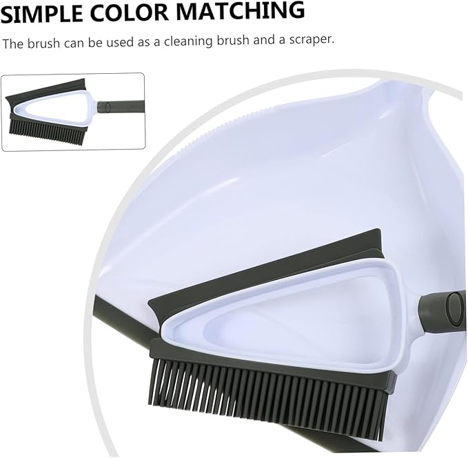 VOSAREA Pet Grooming and Cleaning Set - 1 Set Pet Hair Broom with Dustpan for Easy Removal - Ideal for Home Cleaning Cat and Dog Grooming Compact and Convenient for Small Spaces
