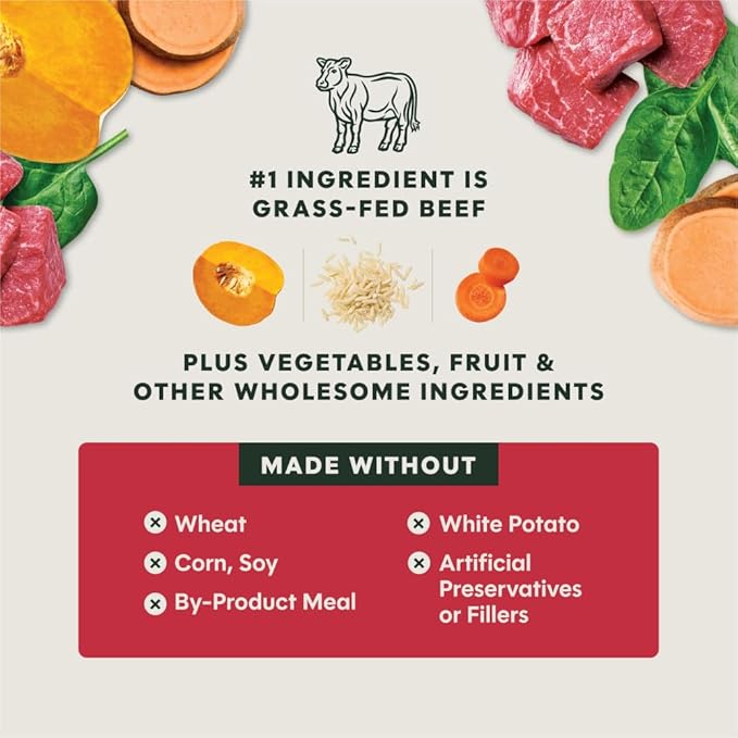 Instinct Freshly Crafted Meals, Dog Wet Food or Topper - Grass-Fed Beef, 11 oz. Carton