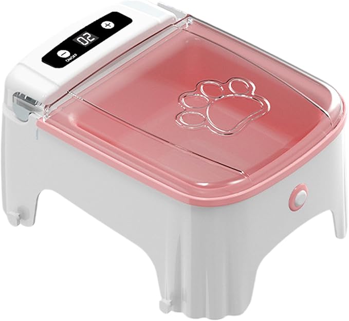 Timed Pet Feeder Machine - Auto Cat Feeding Bowl, Electric Food Dispenser Unit | Small Dog Programmable Dry Meal Device, Sensor-Based Feeder for Home Pet Routine and Easy Management