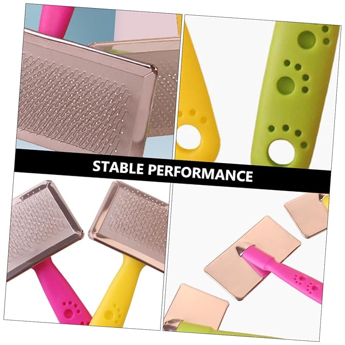 BESTonZON 3pcs Pet Grooming Comb Medium Pet Hair Removal Cleaning Tool Ergonomic Cats Random Massage Comb for Grooming Supplies