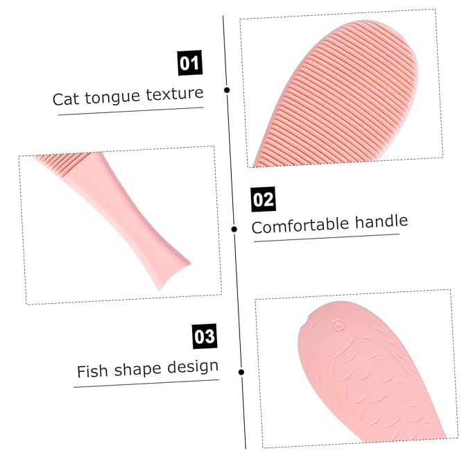 BESPORTBLE Tongue Comb for Cats 2pcs Cat Grooming Comb Lightweight for Chin Neck Back Ribs