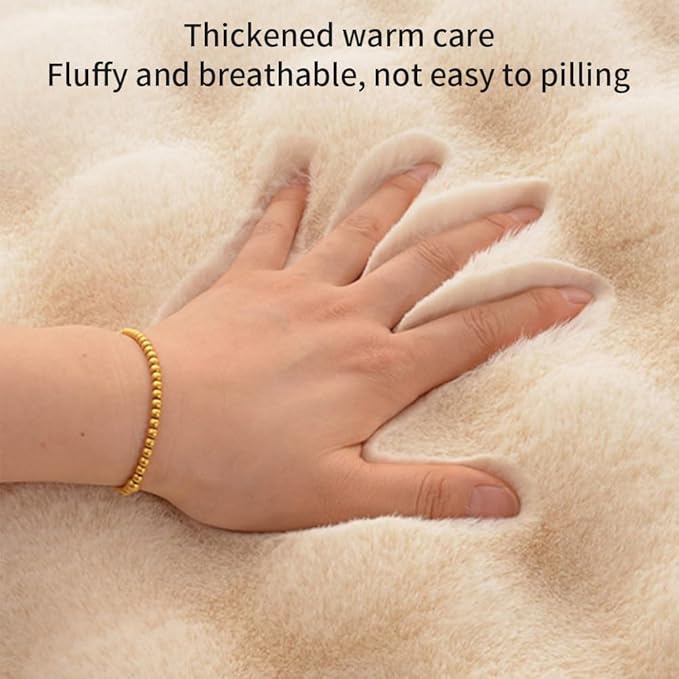 Pet Cushion Pad, Self-Warming Faux Fur Dog and Cat Bed for Indoor Pets, Cozy Plush Round Kennel Pad for Cage with Non-Slip Bottom, Winter Cat Mat Bed for Kneading (Khaki,13.8in Round)