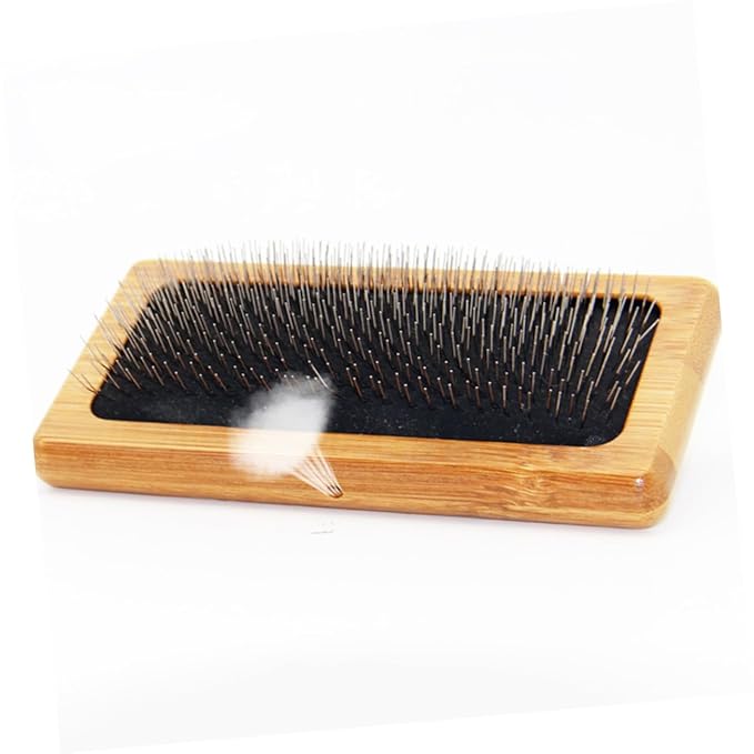 KESYOO Bamboo Needle Comb Dog Grooming Supplies Pet Hair Comb Ergonomic Grip Brush