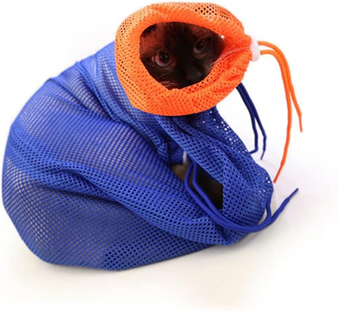 GALPADA Breathable Cat Bathing Bag for and Nail Trimming Adjustable Cat Grooming Net for Easy Bathing and Preventing Scratches