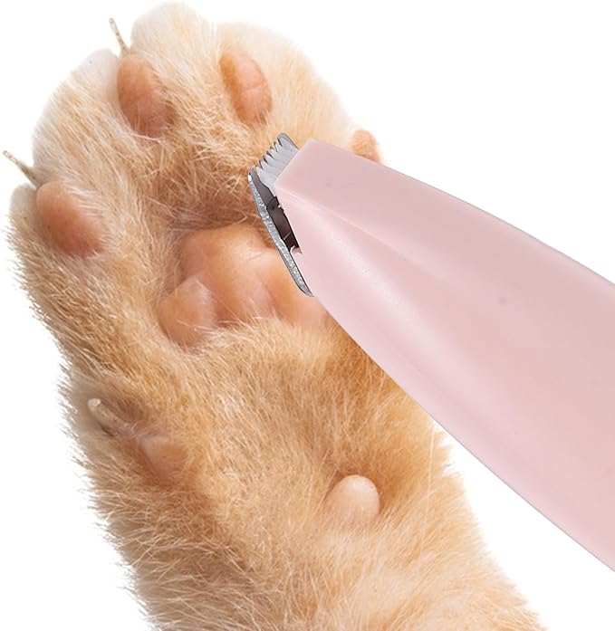 Dog Paw Trimmer Cat Claw Trimmer Low Noise Pet Hair Clippers for Small Dogs and Cats Grooming Supplies Peach Pink
