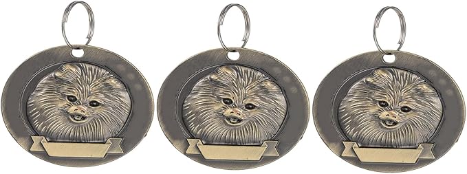 Luxshiny 3pcs Vintage Bronze Pet Id Tags Dog Supply Pomeranian Collar Accessories Retro Dog Name Tags for Small