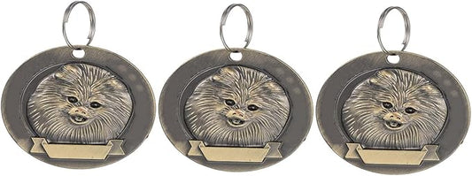 Luxshiny 3pcs Vintage Bronze Pet Id Tags Dog Supply Pomeranian Collar Accessories Retro Dog Name Tags for Small
